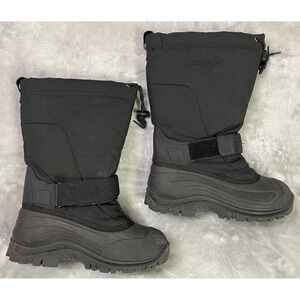 Kamik Green Bay 4 Boots Mens 8 Black Insulated Winter Thermal Liner Snow Boot